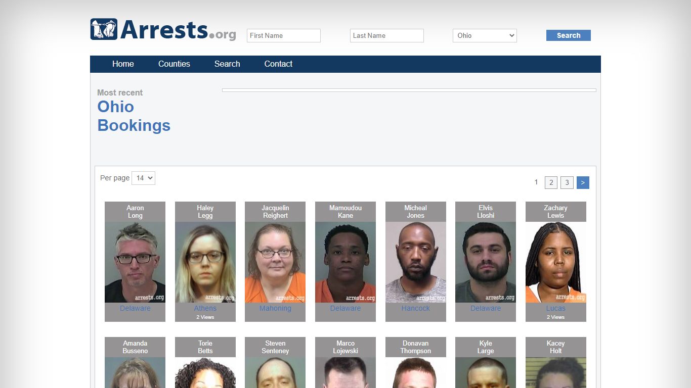 Ohio Arrests and Inmate Search